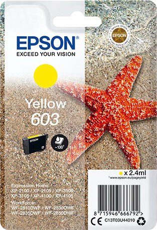 Epson 603 yellow Tintenpatrone (1-tlg., original Druckerpatrone 603 gelb)
