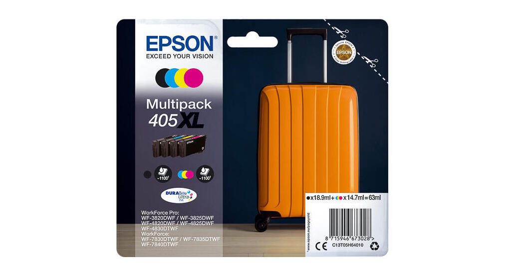 Epson Epson 405XL Koffer Druckerpatronen 4er Multipack Tintenpatrone