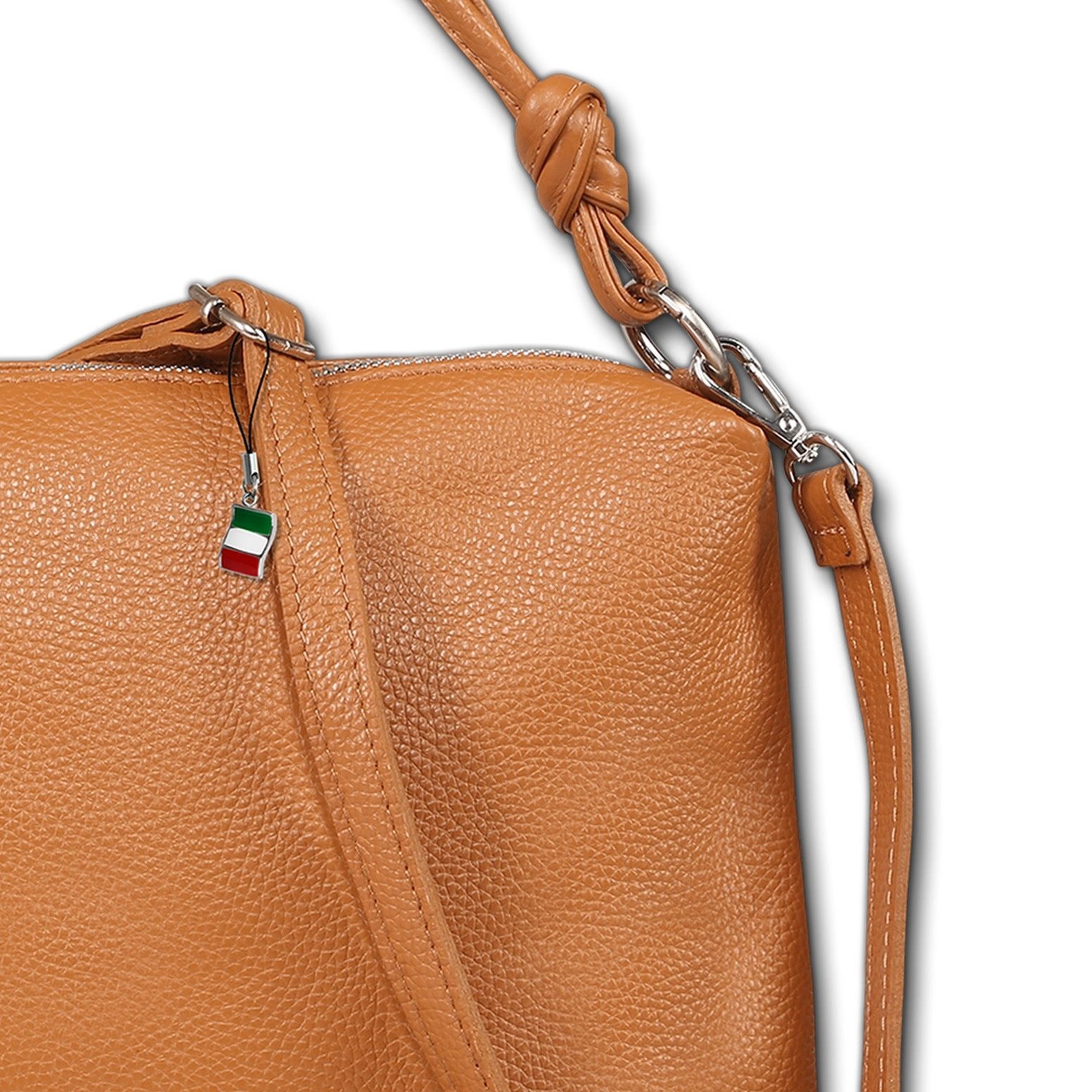 FLORENCE Schultertasche Florence Damen Schultertasche Leder (Schultertasche), Damen Schultertasche Leder, tan, hellbraun ca. 27cm hoch