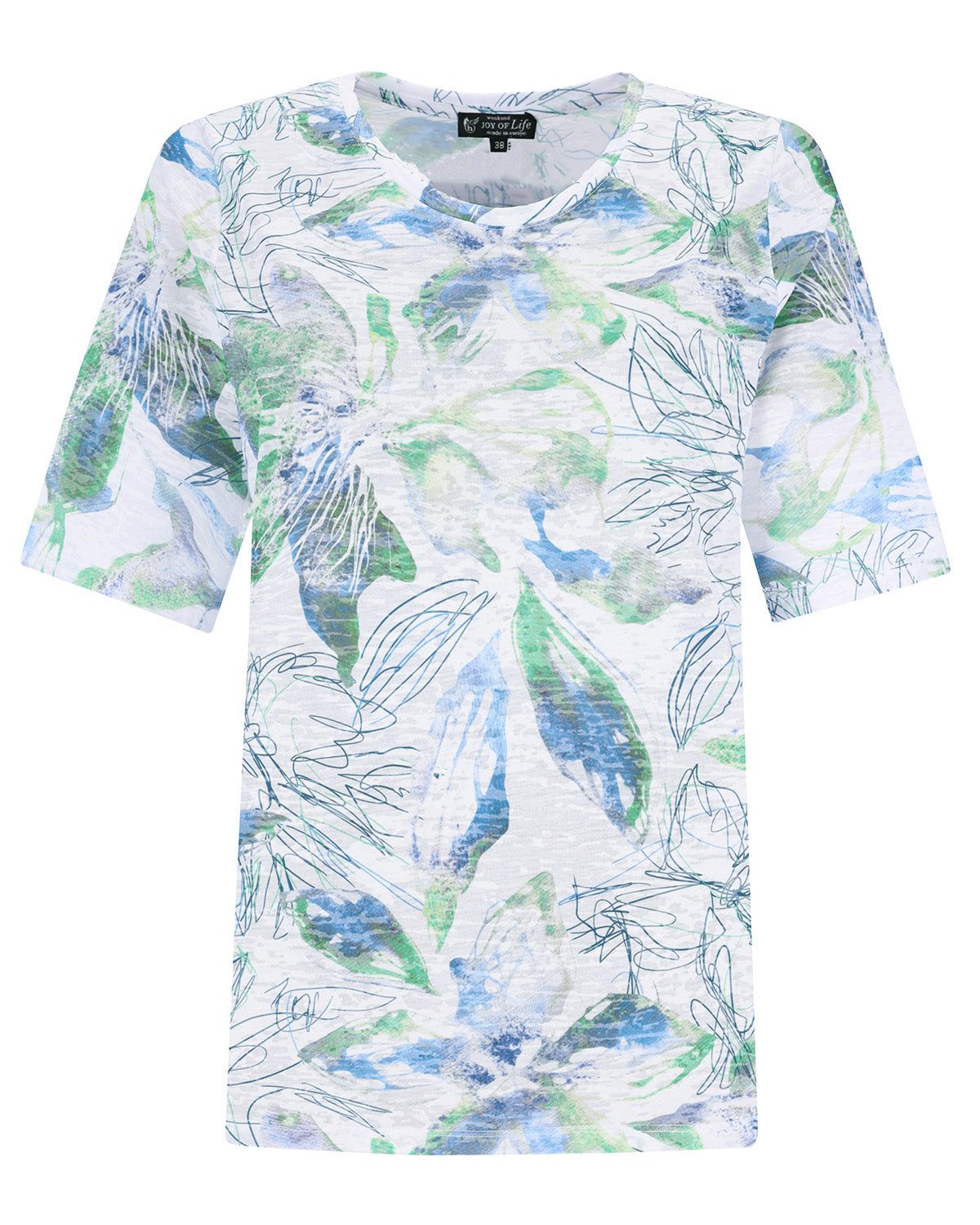 Blusenshirt Shirt 1/2 Arm mit Ajourprint