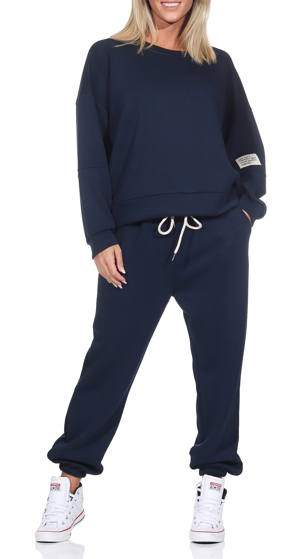 simaranda Jogginganzug Damen Jogginganzug 7065 36-42 Navy (Set) günstig online kaufen