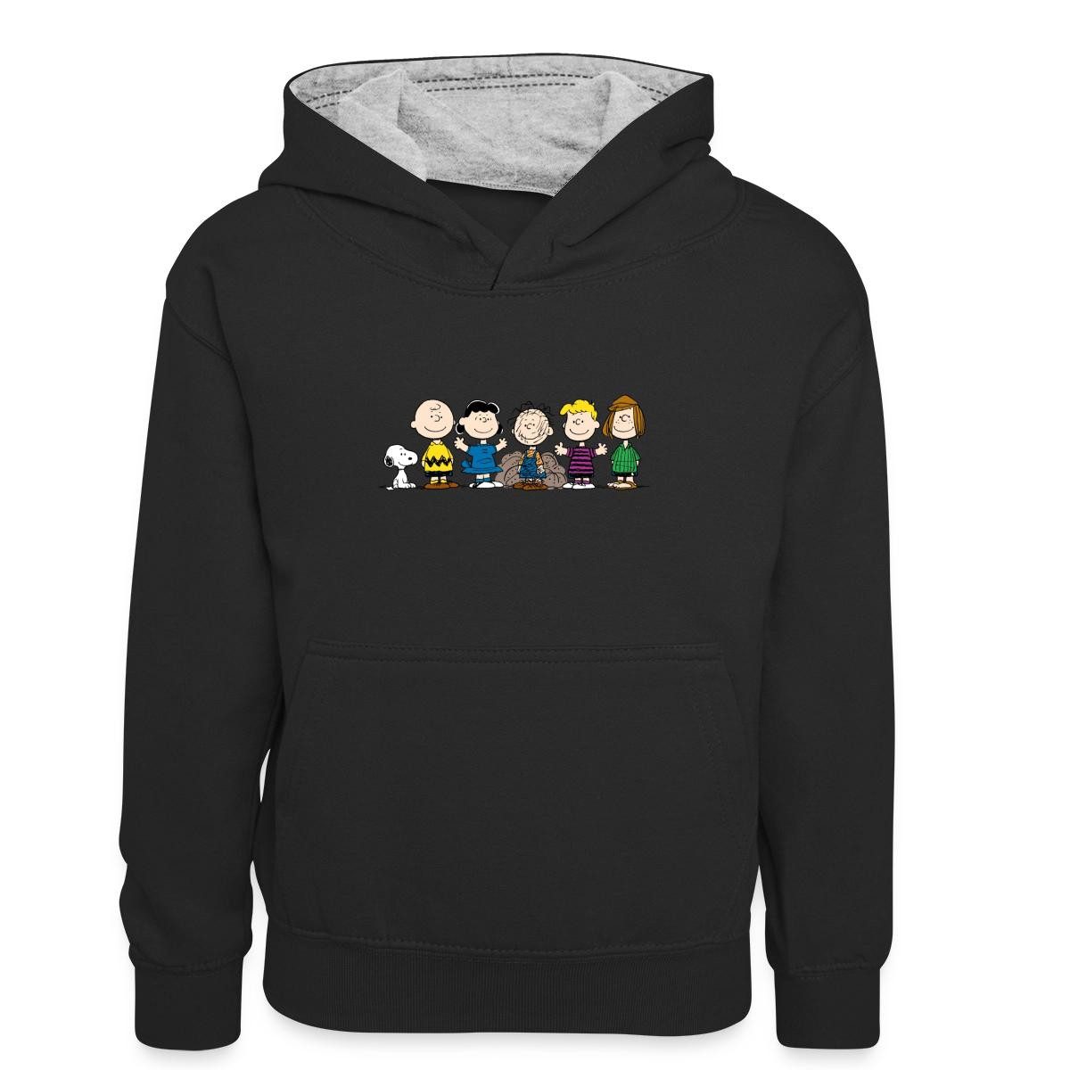Hoodie Peanuts Snoopy Und Seine Freunde Kinder Kontrast-Hoodie