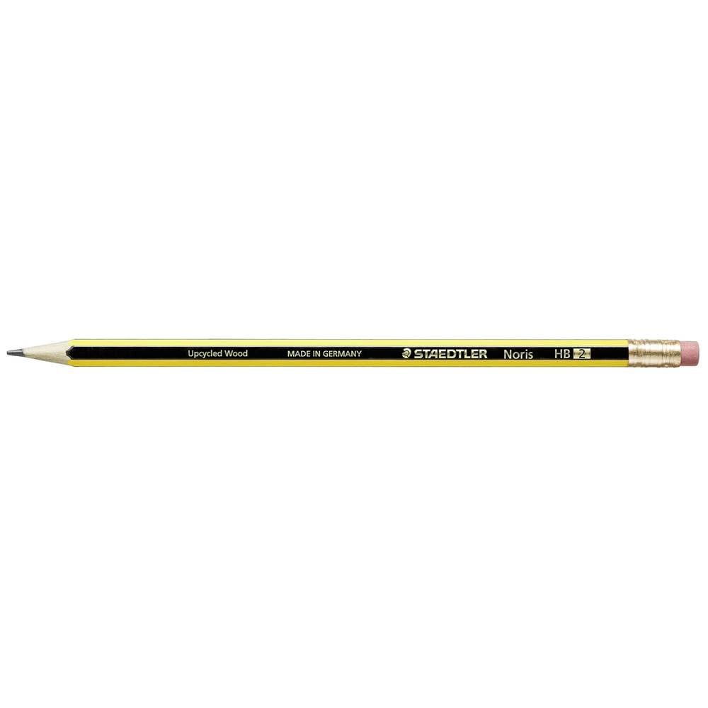 STAEDTLER Bleistift Noris 122 Bleistift mit Radiertip, 10 Bleistiften HB 122-2 BK10