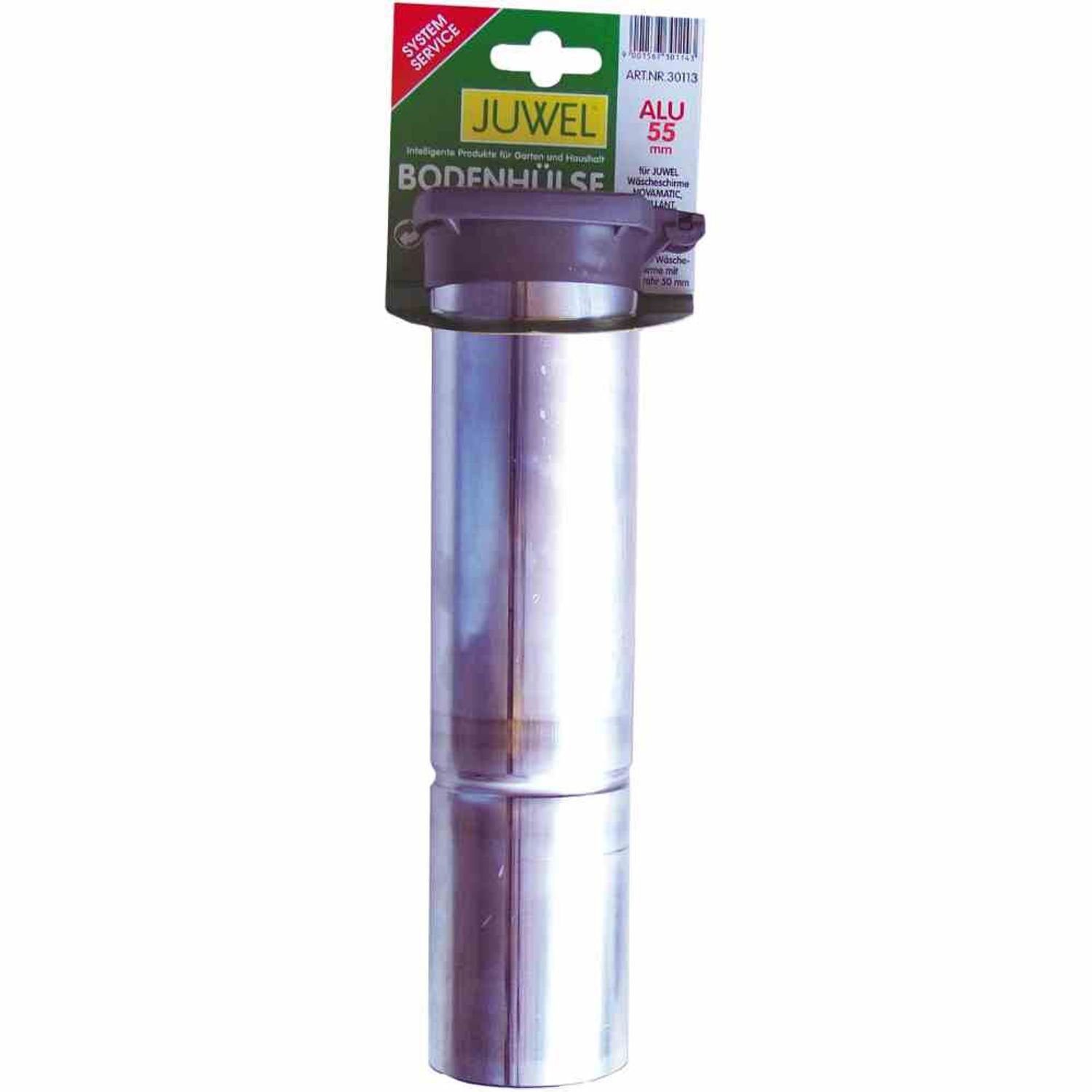 Pfostenträger Alu-Bodenhülse 55mm für Wäschespinnen