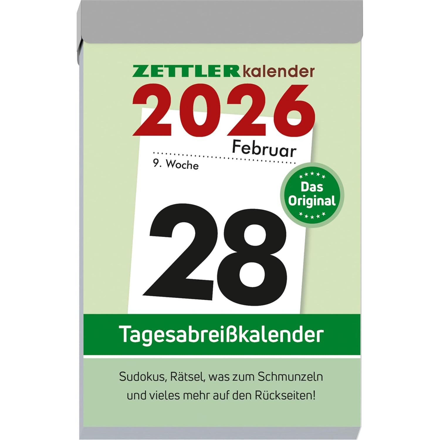 ZETTLER Abreißkalender ZETTLER Tagesabreißkalender L 2026 6,6x9,9 cm mit Sudokus