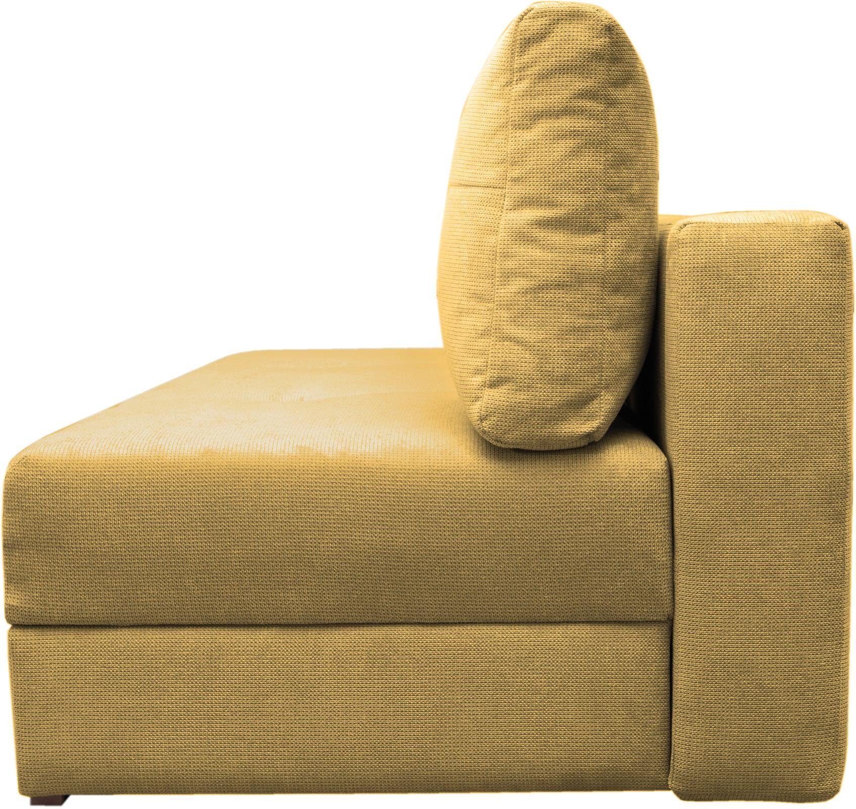 Beautysofa 3-Sitzer Dafne, mit Sofa Schlaffunktion, (vardo 68) Bettkasten, gelb Couch, Schlafsofa
