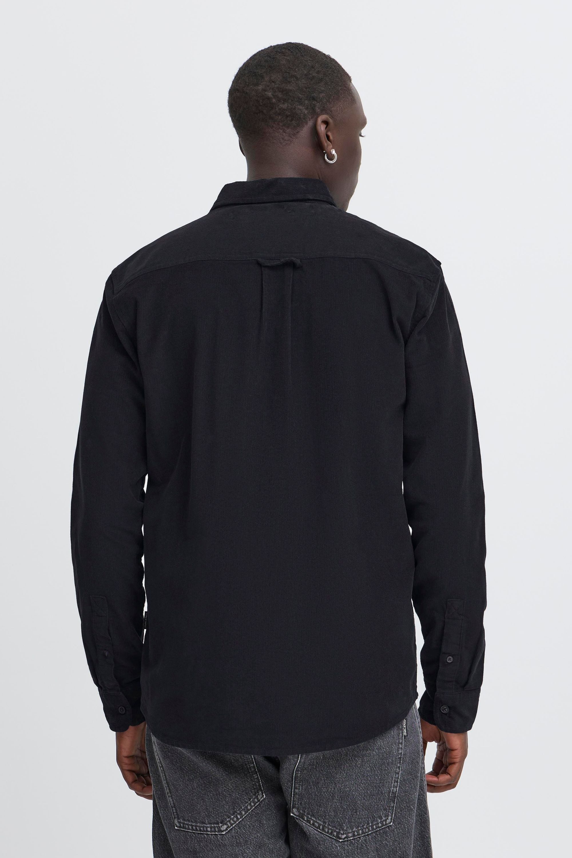 Blend Langarmhemd BHDemir Stilvolles Cordhemd mit Brusttasche