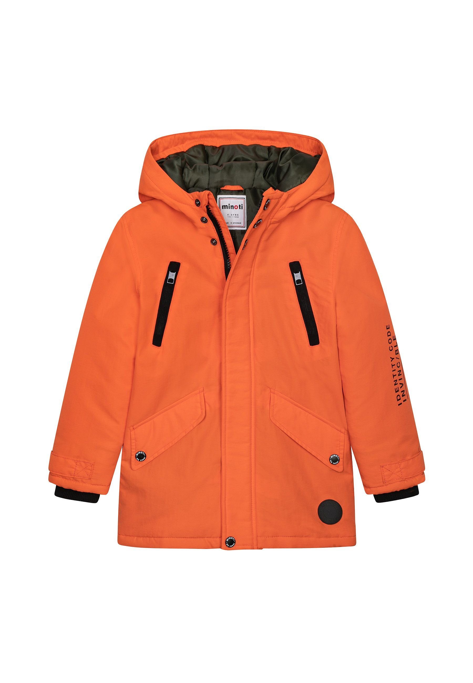 MINOTI Winterjacke Mantel mit Kapuze (1y-8y) Orange | Jacken
