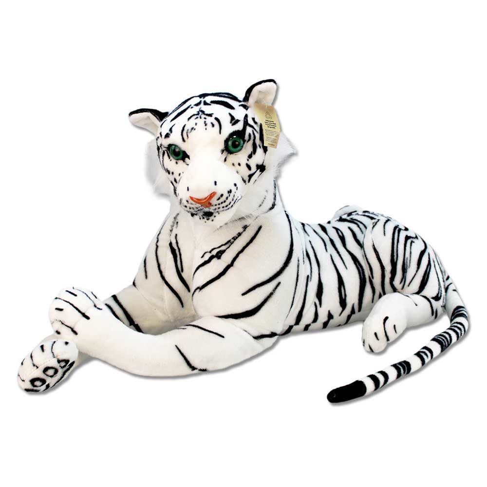 Landahl & Baumann Tierkuscheltier Großer Tiger Kuscheltier liegend - 85/100 cm