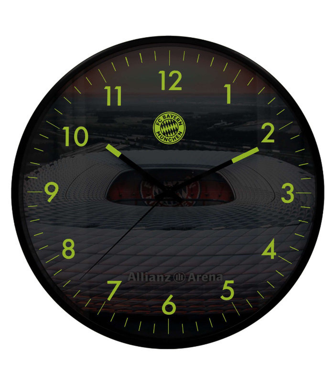 FC Bayern München Wanduhr FC Bayern Wanduhr Glow in the dark günstig online kaufen