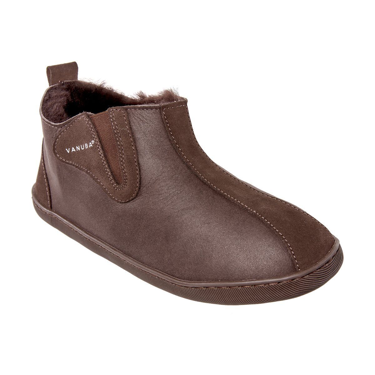 Vanuba COLUMBIA Herren Hausschuh Echtleder Hüttenschuhe/Winter-Hausschuhe/Gefüttert