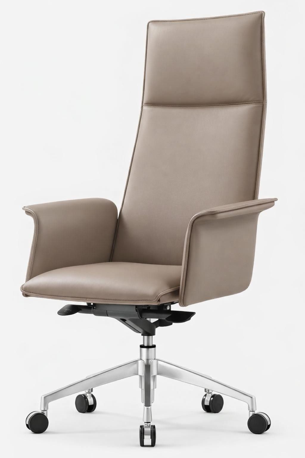 Xlmoebel Chefsessel Bequemer Leder-Chefsessel mit hoher Rückenlehne und Armlehnen, Made in Europa