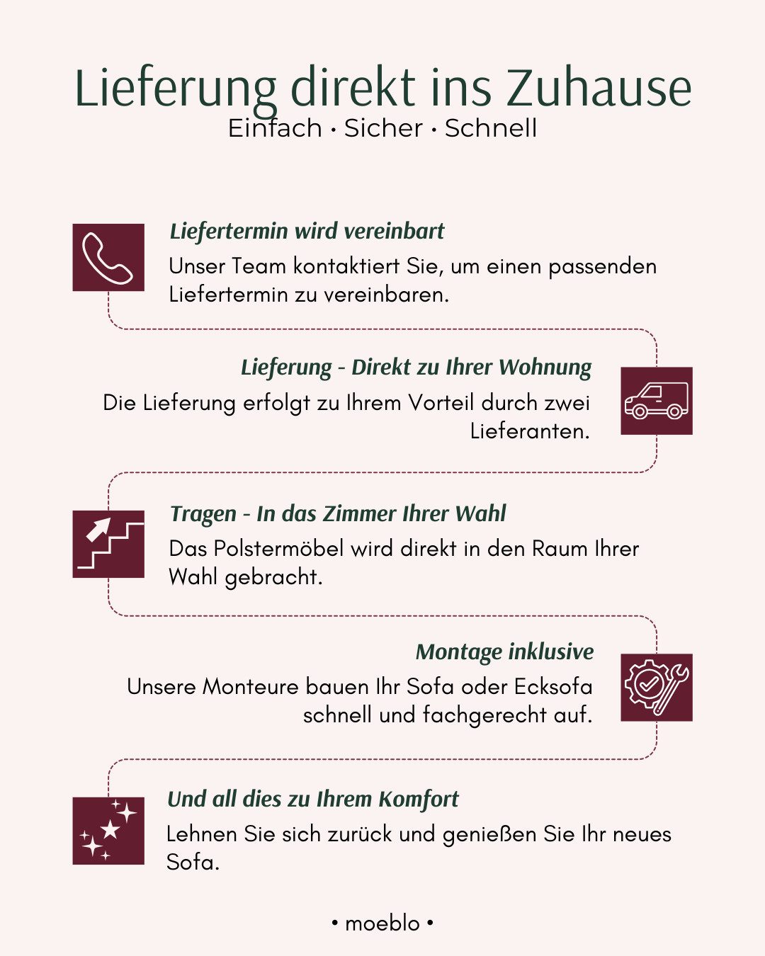 MOEBLO Ecksofa OLIVIER, stilvolle Wohnlandschaft in L-Form mit Schlaffunkti günstig online kaufen