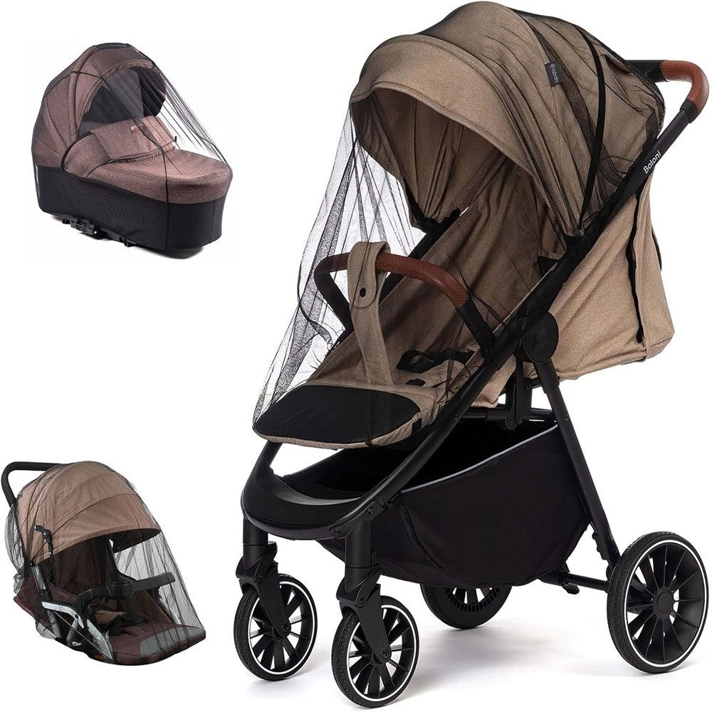 Moskitonetz 2 Stück Moskitonetz Vollständig Abgedecktes Mückennetz für Kinderwagen
