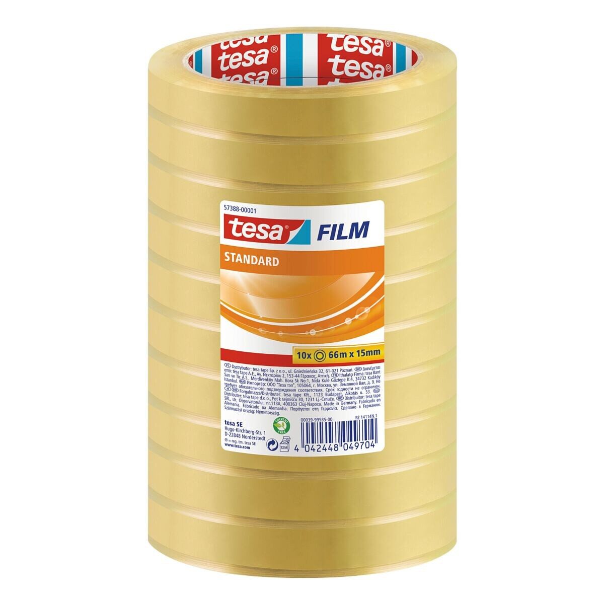 tesa Klebeband FILM (10-St) 15 mm/66 m, transparent & klebstark günstig online kaufen
