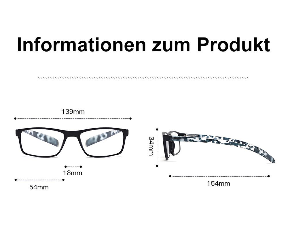 PACIEA Lesebrille Damen Herren Vollrand Anti-Müdigkeit Mode Anti Blaulicht Unisex