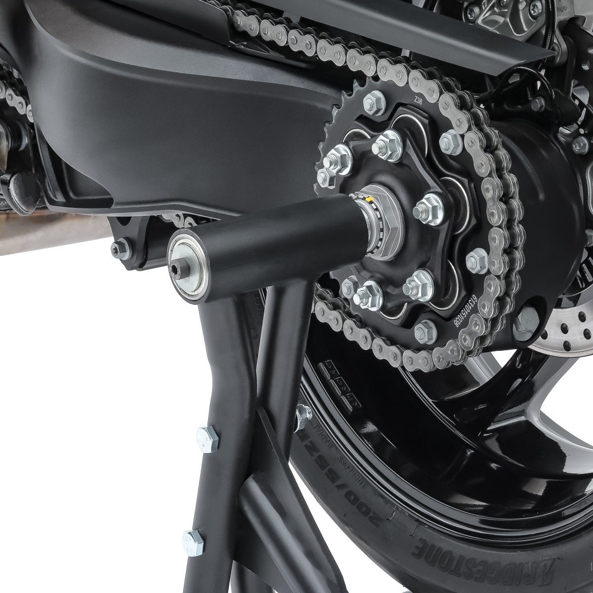 ConStands Motorradheber Einarm Montageständer Set für KTM 1290 Super Duke / R 14-23 hinten vor