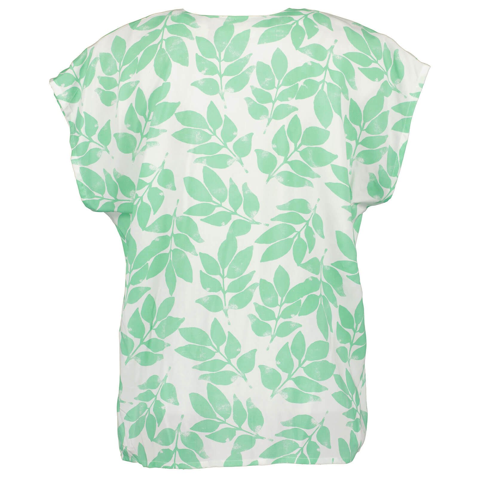 Blue Seven Blusenshirt Damen Bluse Kurzarm V-Ausschnitt mit Allover-Druck Z günstig online kaufen