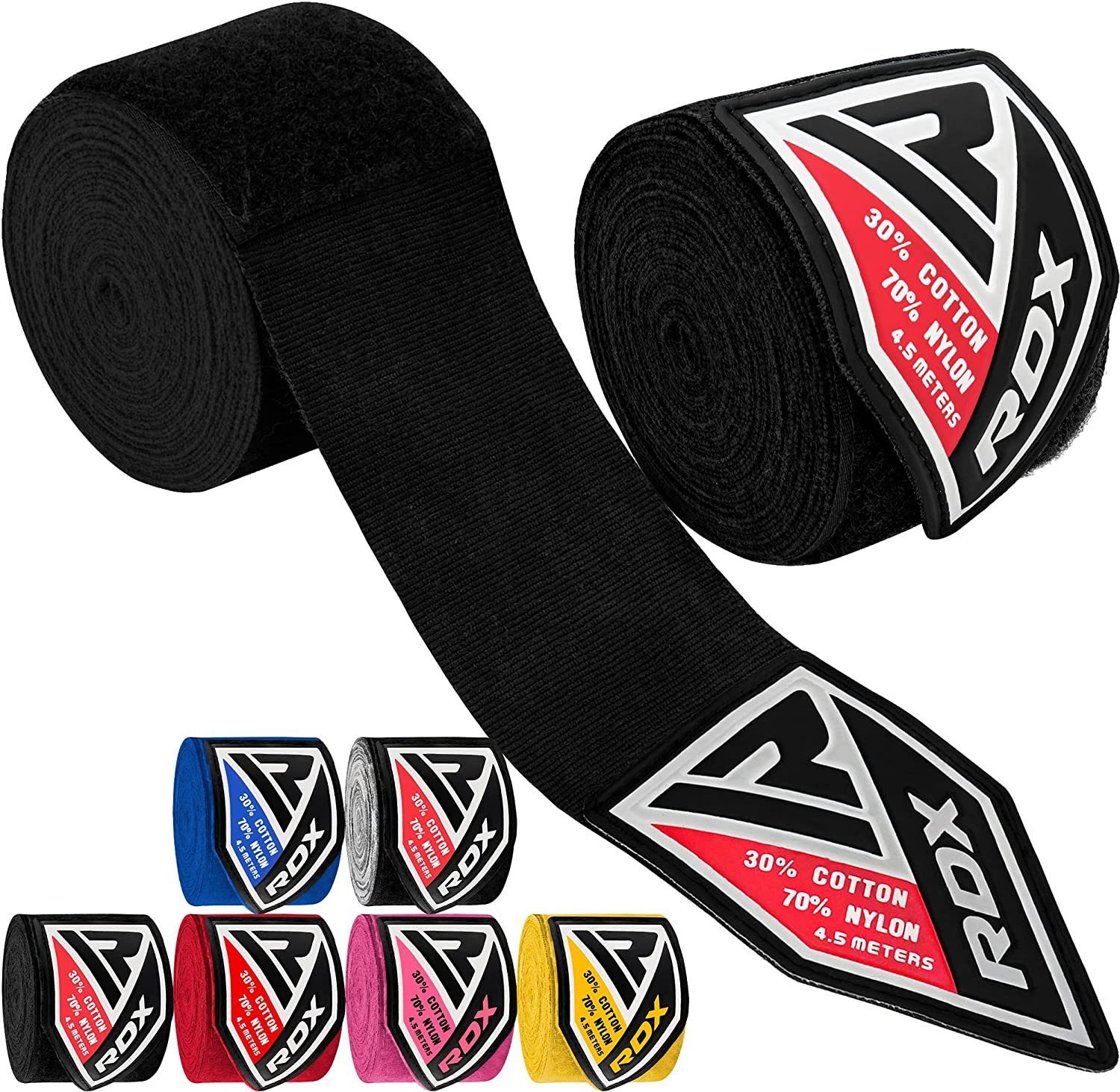 RDX Sports Boxbandagen RDX 4.5m Profi Boxbandagen Boxen MMA Muay Thai, Elastisch Handbandagen