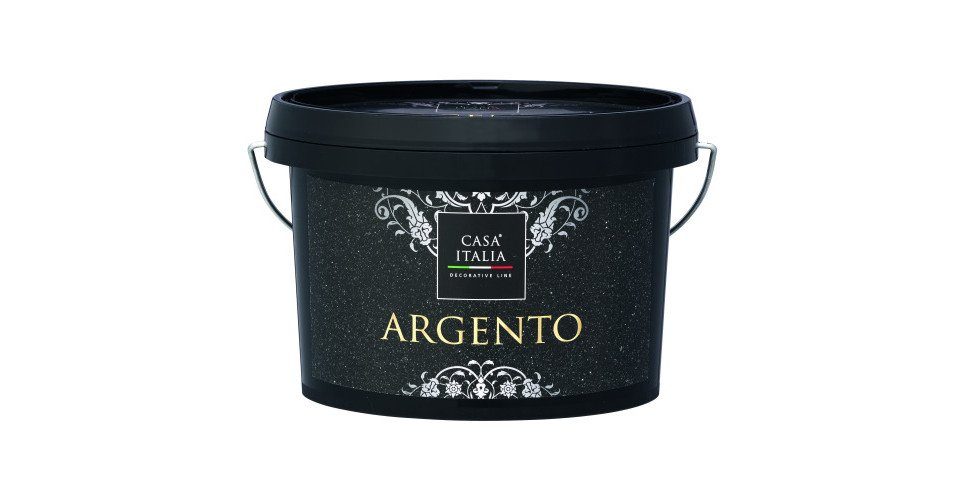 Casa Italia Strukturpaste Casa Italia ARGENTO 1 L Metalleffektfarbe silber