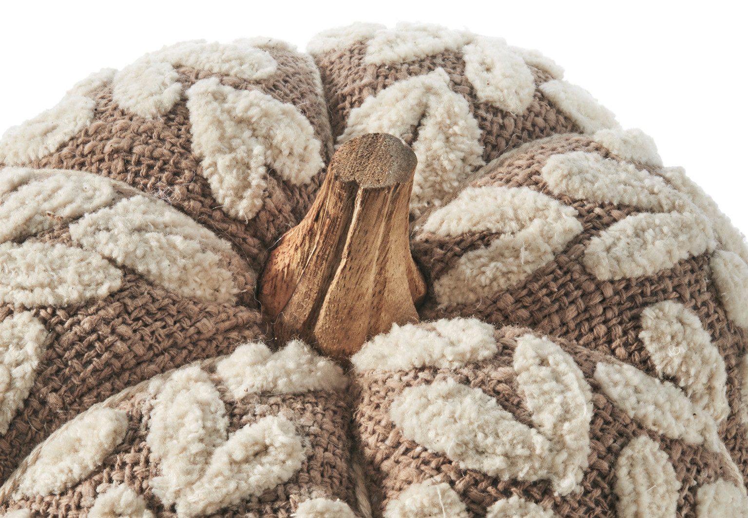 Kobolo Dekoobjekt Kürbis Dekokürbisse Textil Set aus 3 Größen beige - Herbst Dekoration (3er Set, 3 St., verschiedene Größen), 1x 11 Dm x 9 cm – Bild 5 von 5