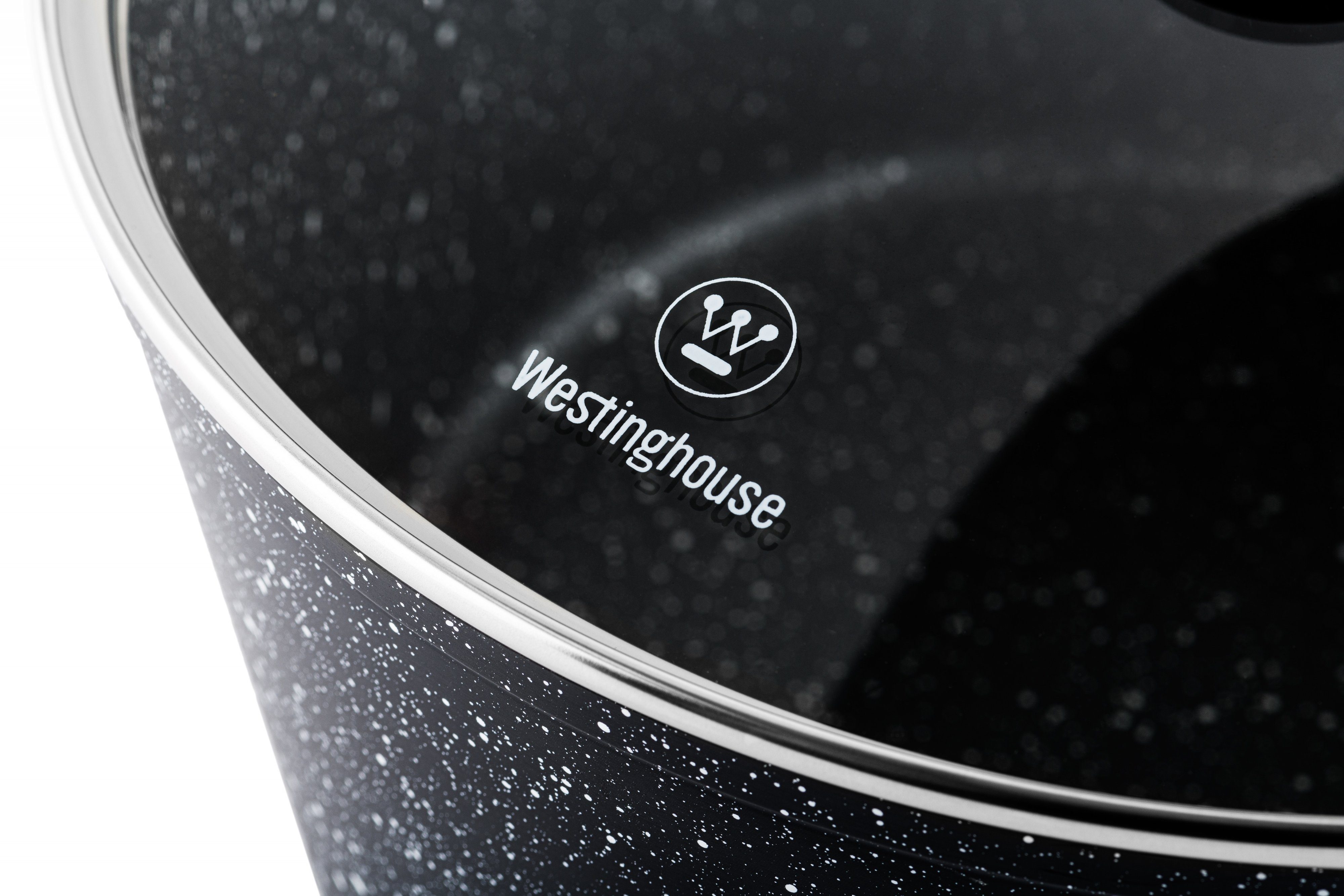 Westinghouse Suppentopf Marble Aluminium, Induktionsgeeignet Black Griff Spülmaschinenfest, Ergonomischer