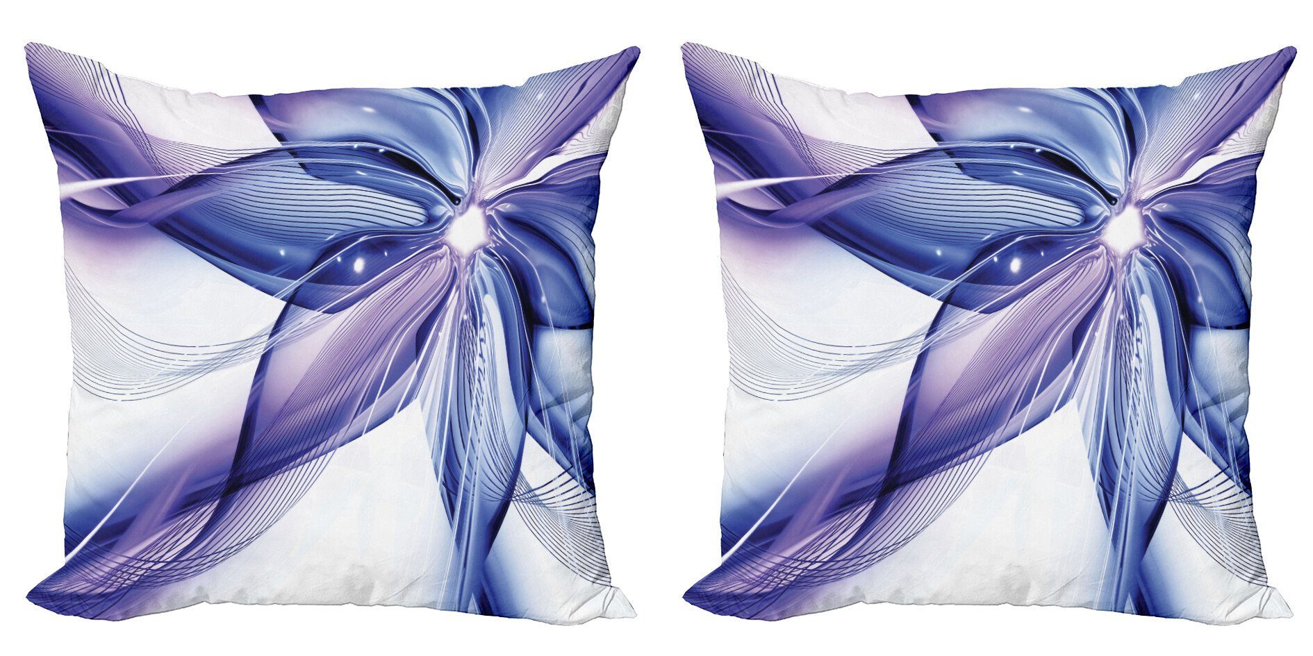 Kissenbezüge Modern Accent Doppelseitiger Digitaldruck, Abakuhaus (2 Stück), Abstrakt geometrische Blumen