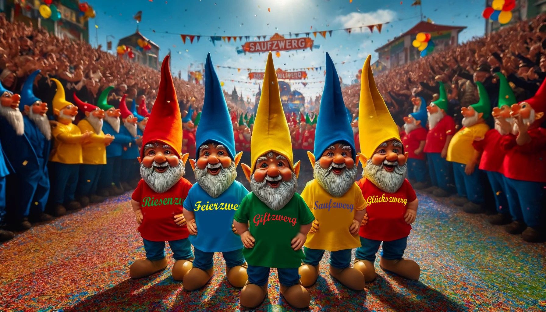 coole-fun-t-shirts Kostüm TANZZWERG Zwergen Kostüm TANZ Zwerg Karneval Fasching