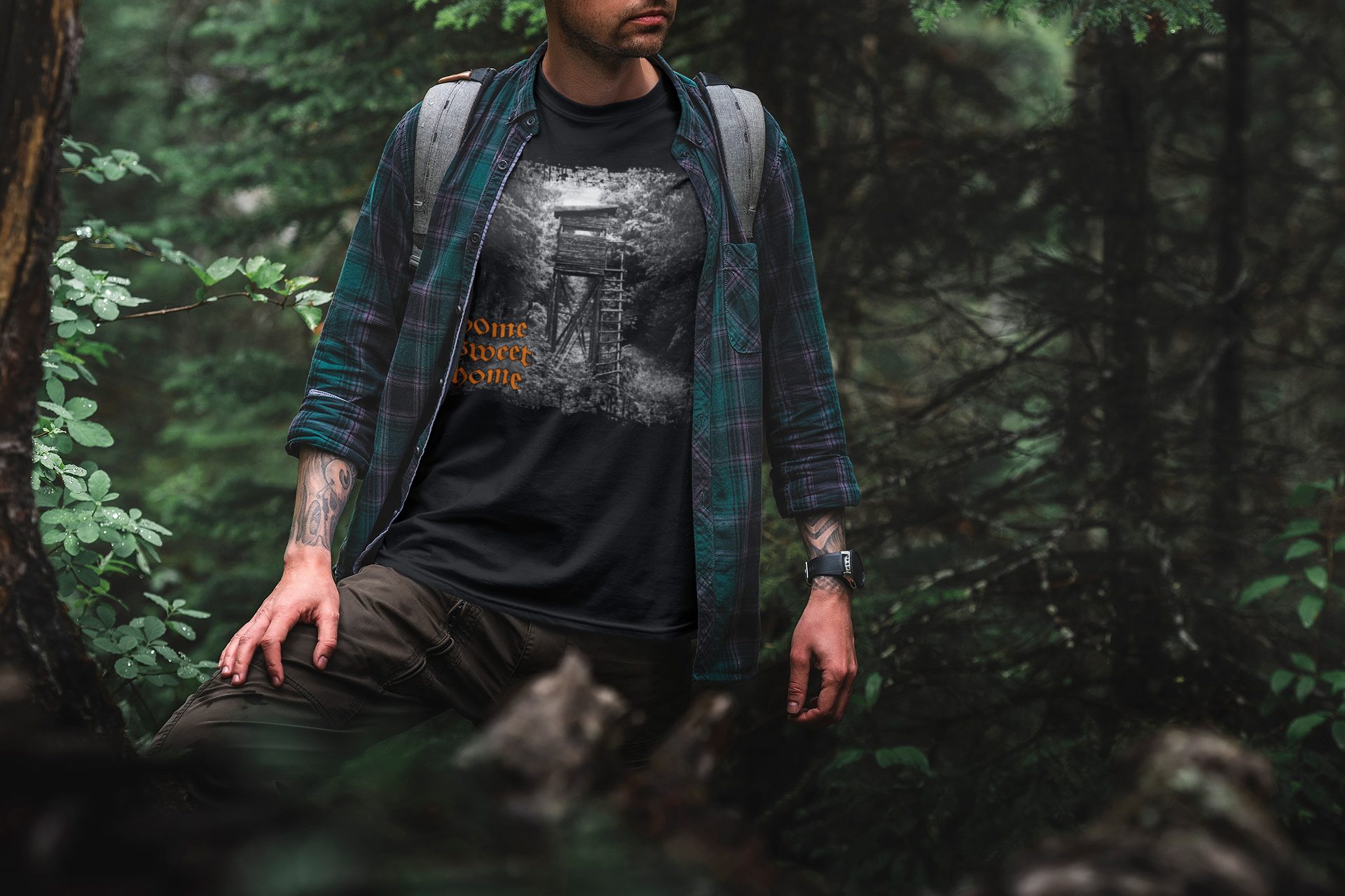 Baddery Print-Shirt Jäger T-Shirt: "Home Sweet günstig online kaufen