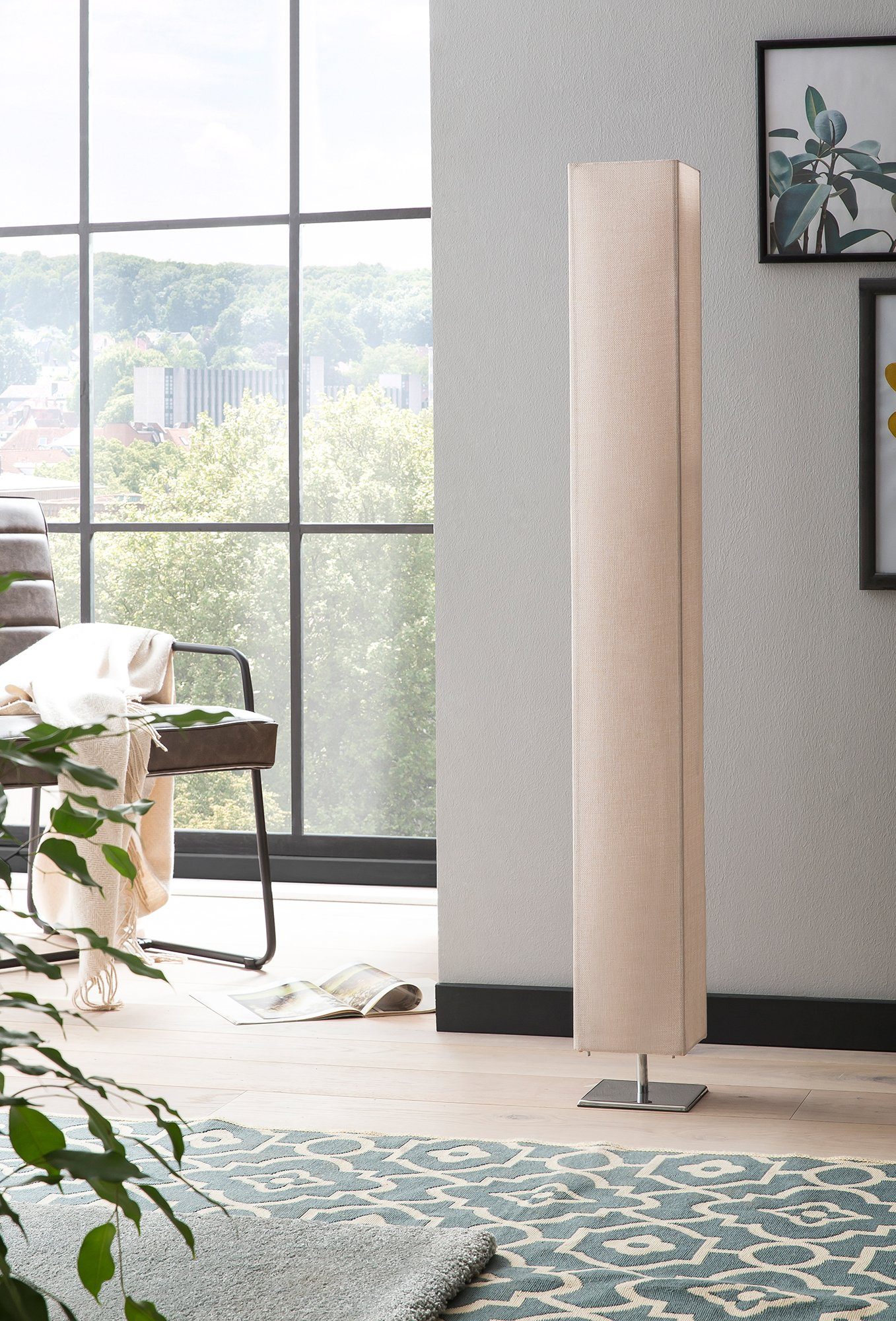 SalesFever Stehlampe Mia, ohne Leuchtmittel, Lampenschirm aus Kunststoff mi günstig online kaufen