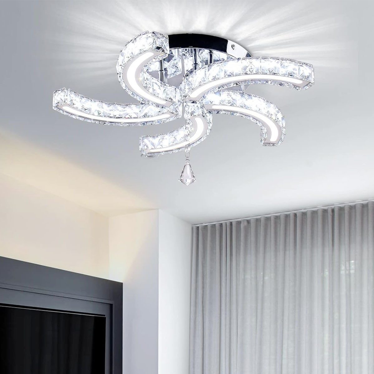 oyajia LED Deckenleuchte 24W Kristall LED günstig online kaufen
