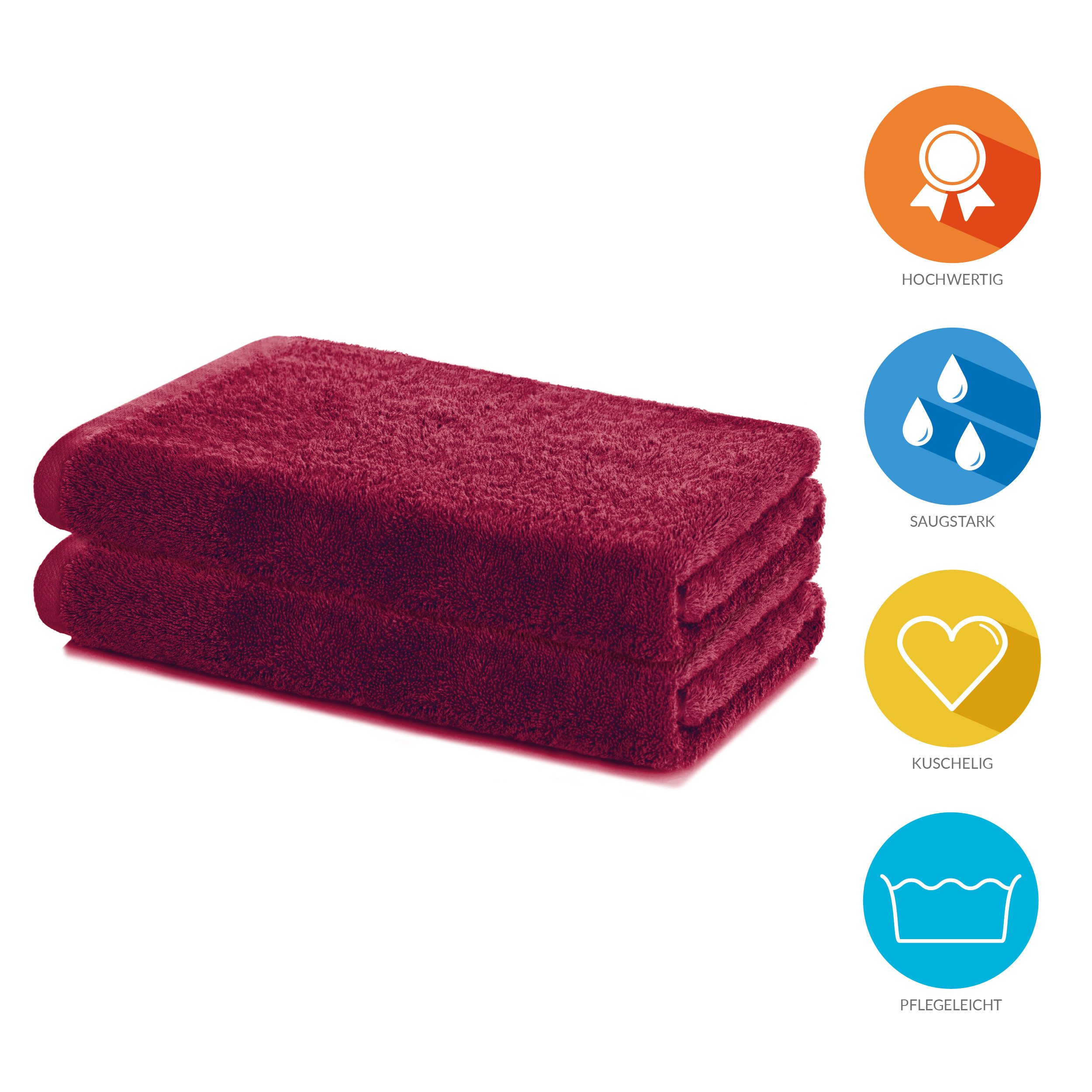 Lavea Handtücher Sydney Serie Handtuch oder Duschtuch Set, (2-St), 500 g/m² Frottier, weich & saugstark, pflegeleicht