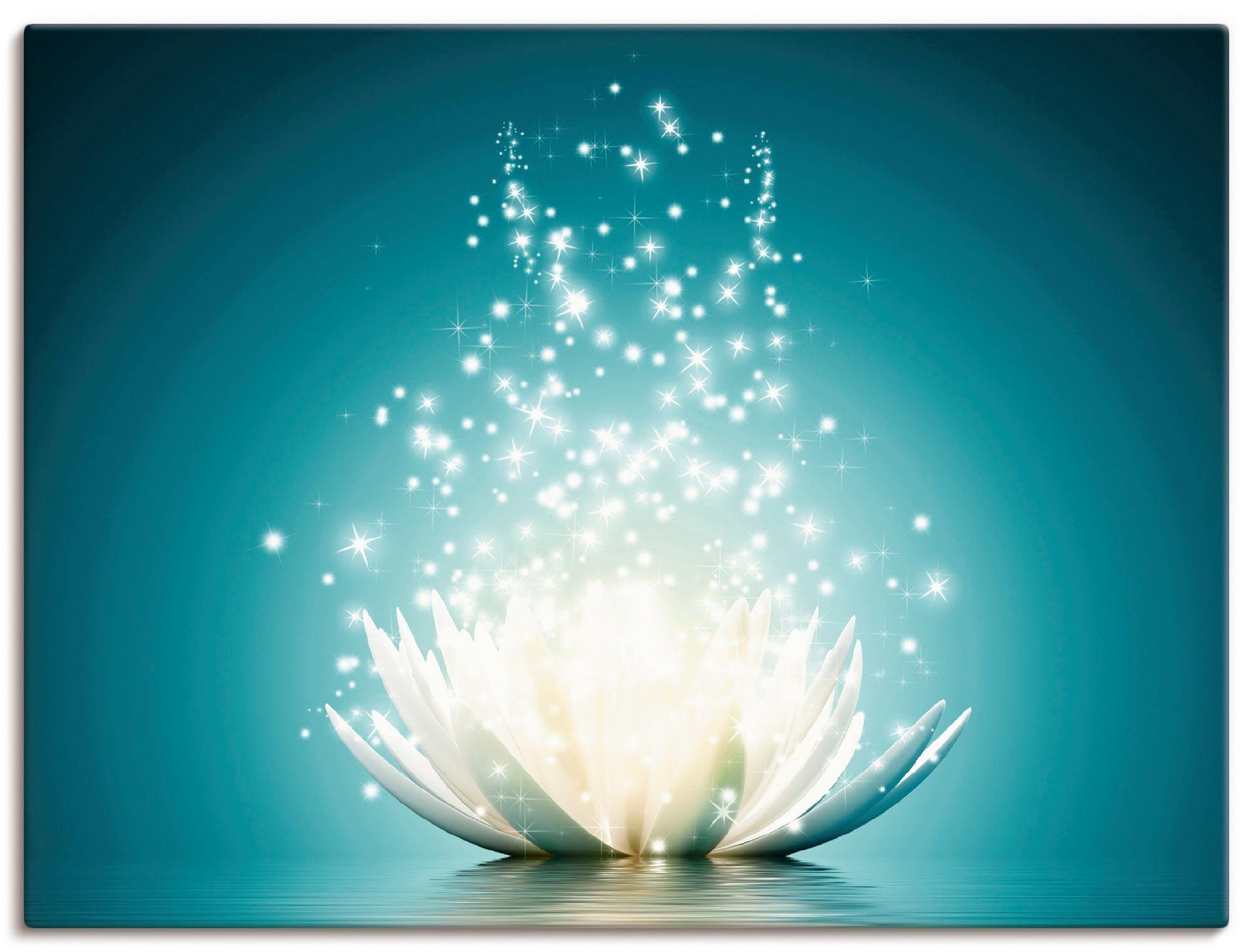 Artland Wandbild Magie der Lotus-Blume, Blumen (1 St), als Alubild, Leinwandbild, Poster in verschied. Größen