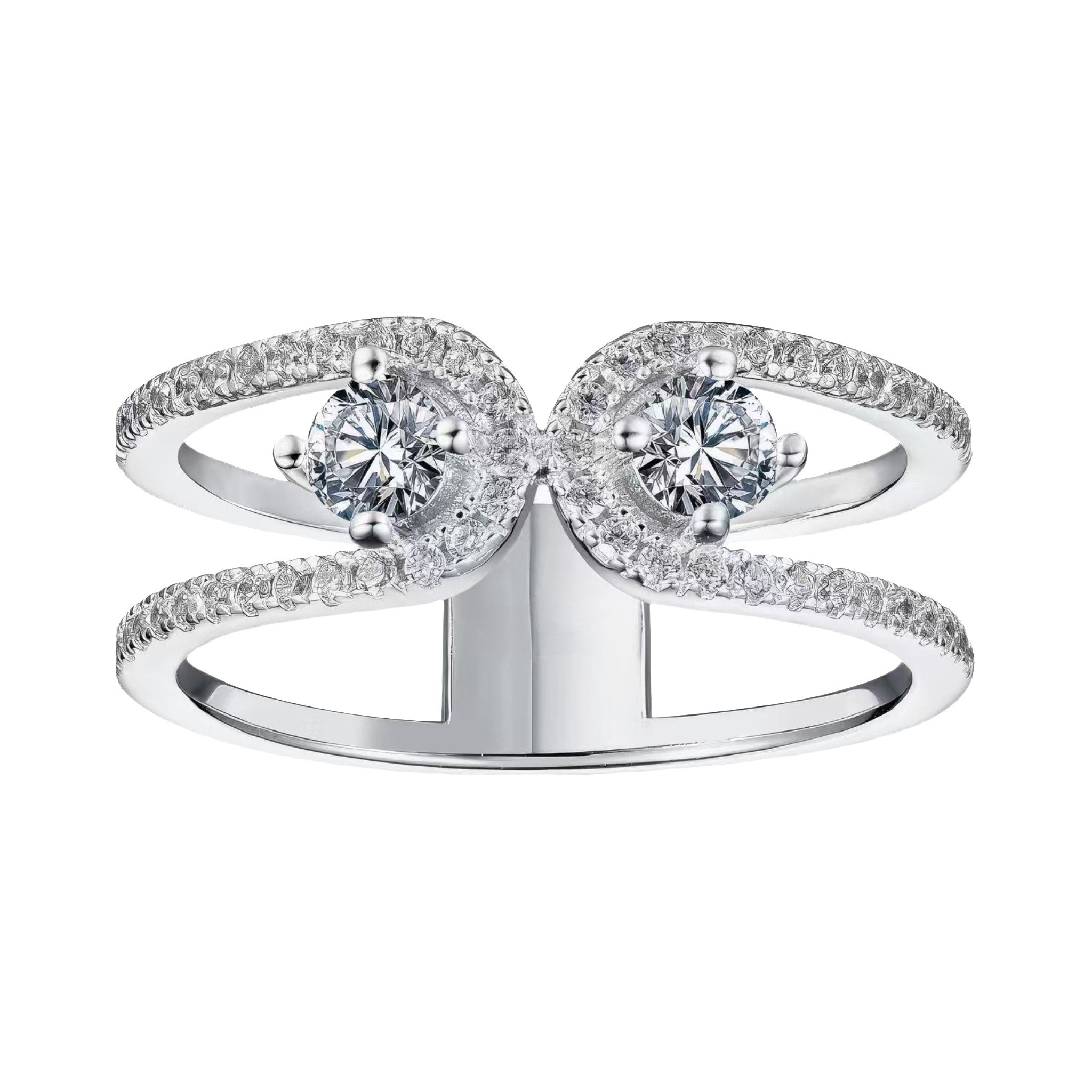 Diamantring U-förmiger Diamantring,ring gold damen 585 echtgold,labordiamant