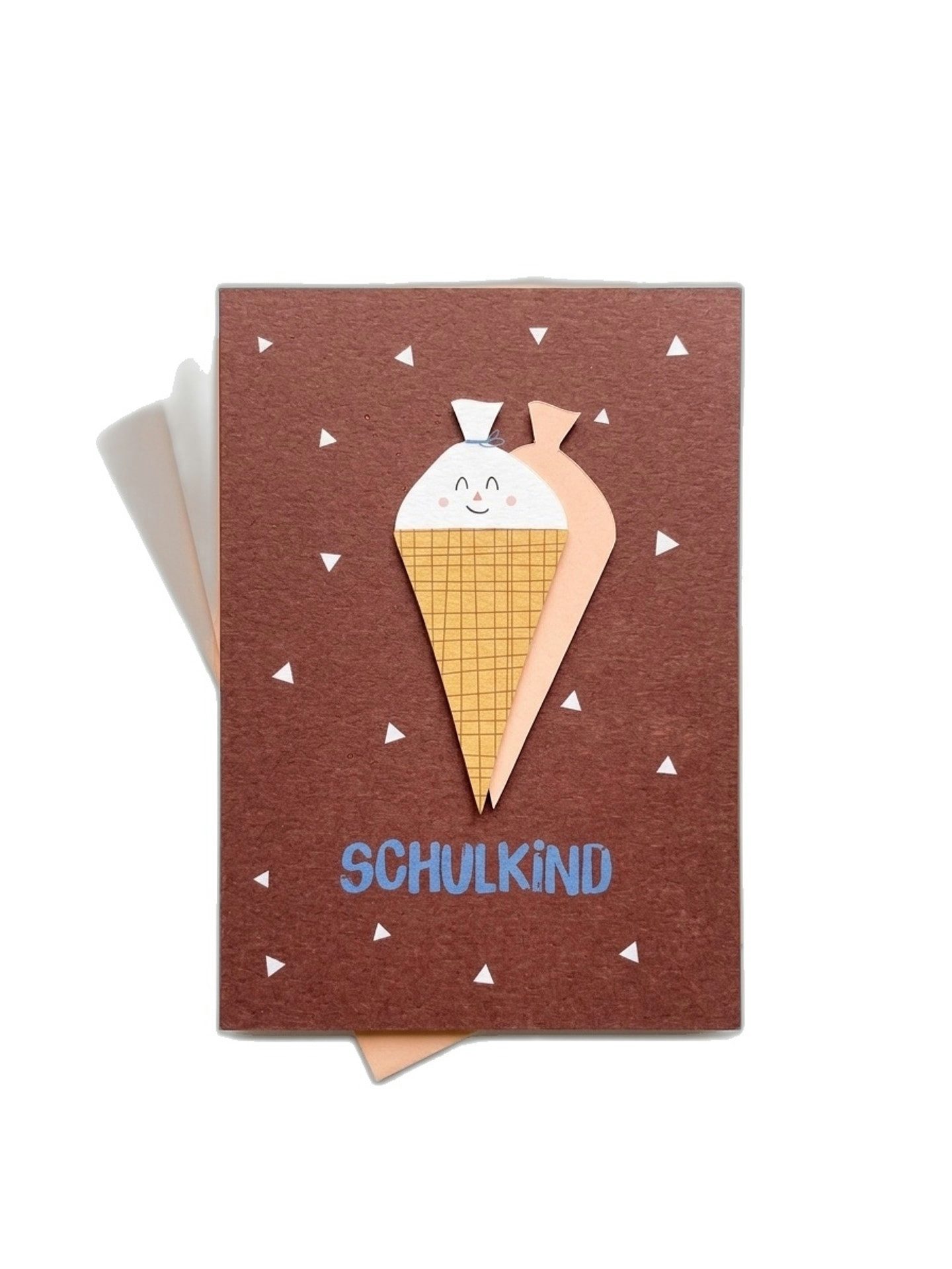 Boni-Shop Grußkarte Grußkarte zur Einschulung 'Lächelnde Schultüte'