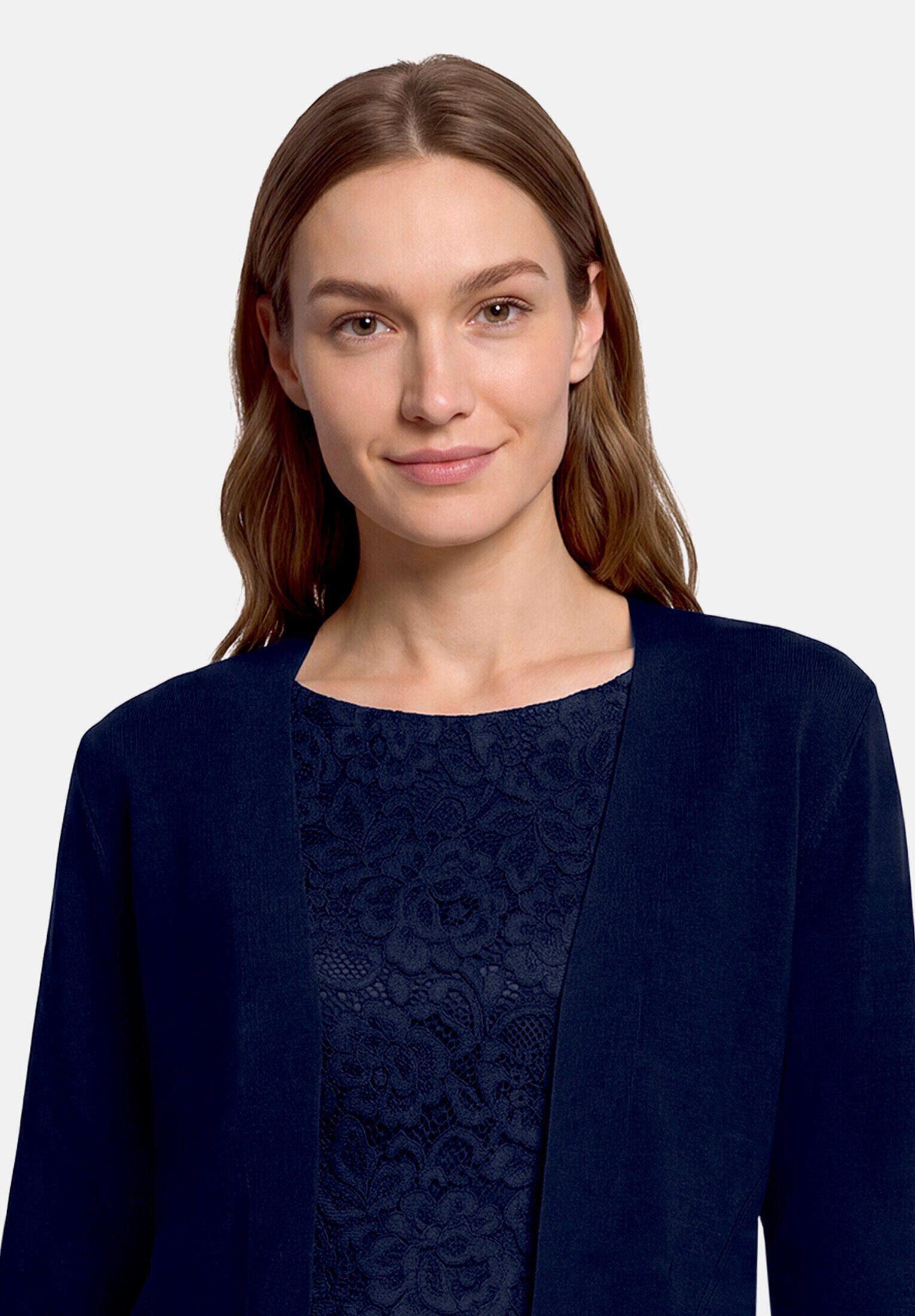 Vera Mont Strickjacke Damen langarm (1-tlg) Ärmelschlitz – Bild 4 von 5