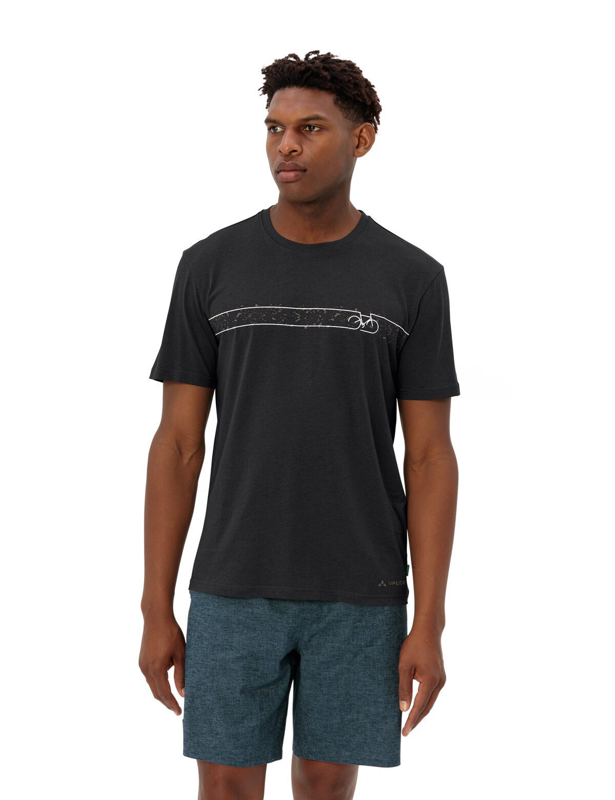 VAUDE T-Shirt Men's Cyclist T-Shirt V (1-tlg) atmungsaktives und schnelltrocknendes Radshirt