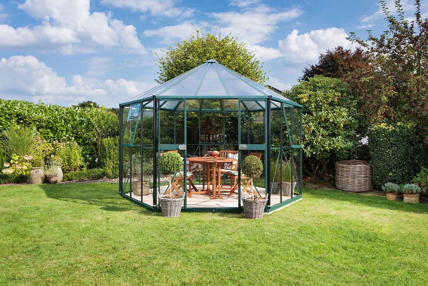 Thumbnail - Vitavia Gewächshaus Hera 9000 ESG/HKP 3/6mm im Pavillon Baustil