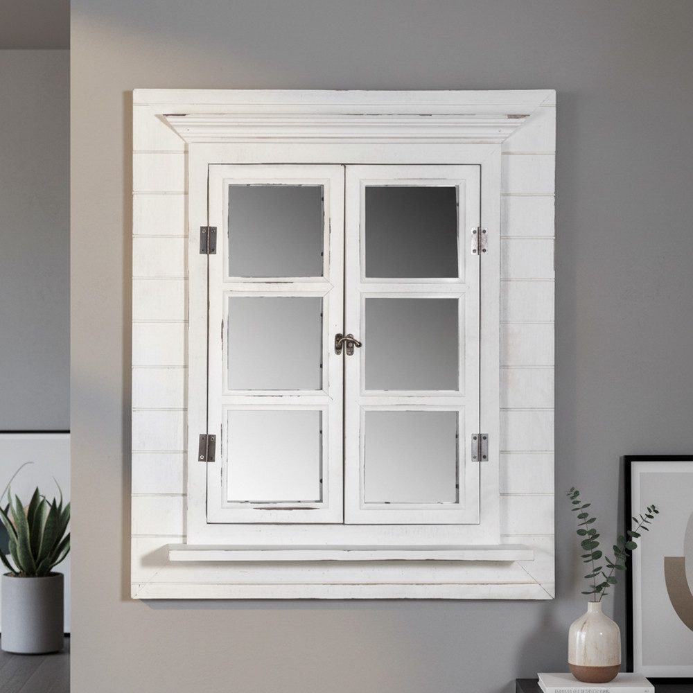 Melko Wandspiegel Dekospiegel Fensterladen Garderobenspiegel mit Bilderrahm günstig online kaufen