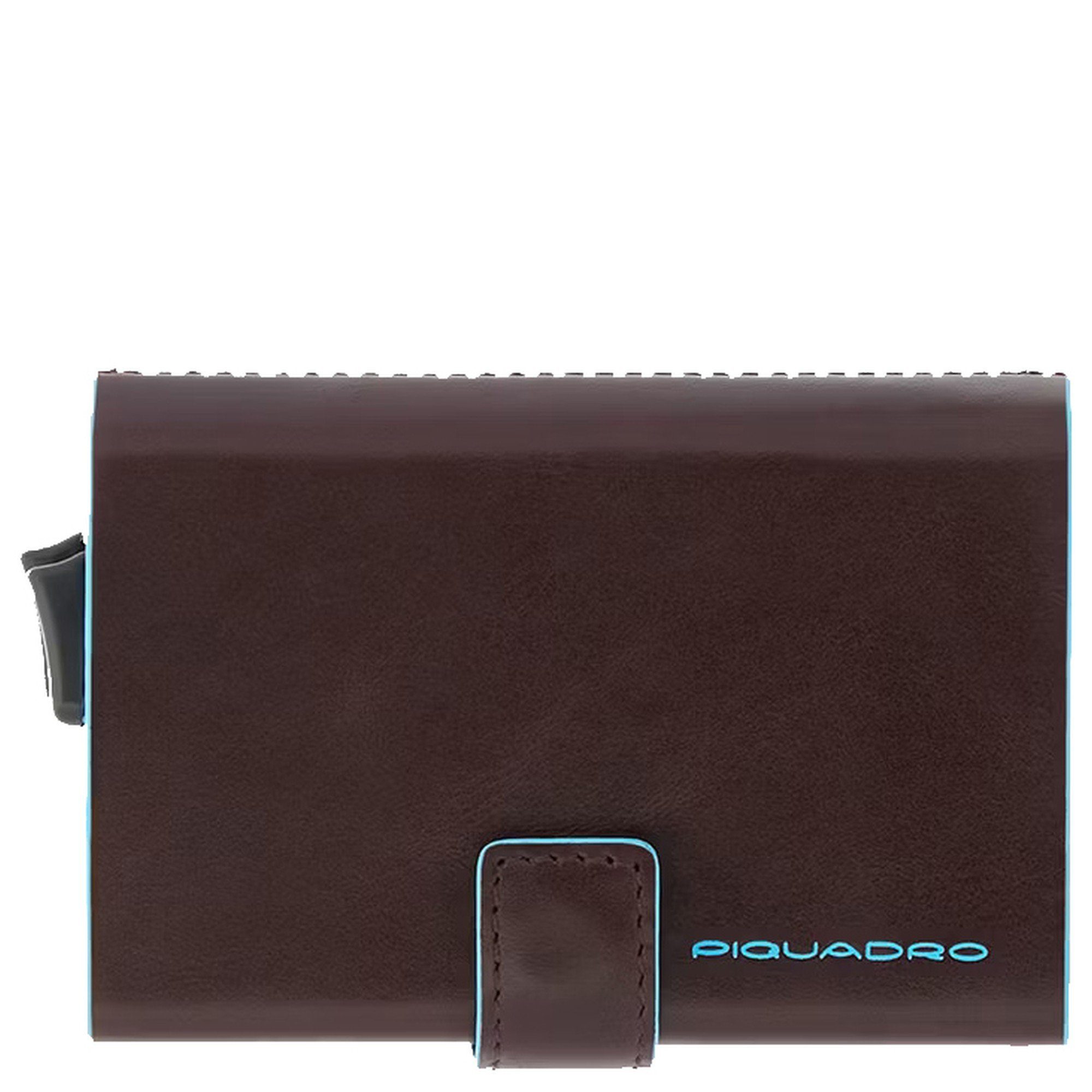 Square 10 10cc mahogany cm Kreditkartenetui (1-tlg) RFID - Blue Piquadro Geldbörse