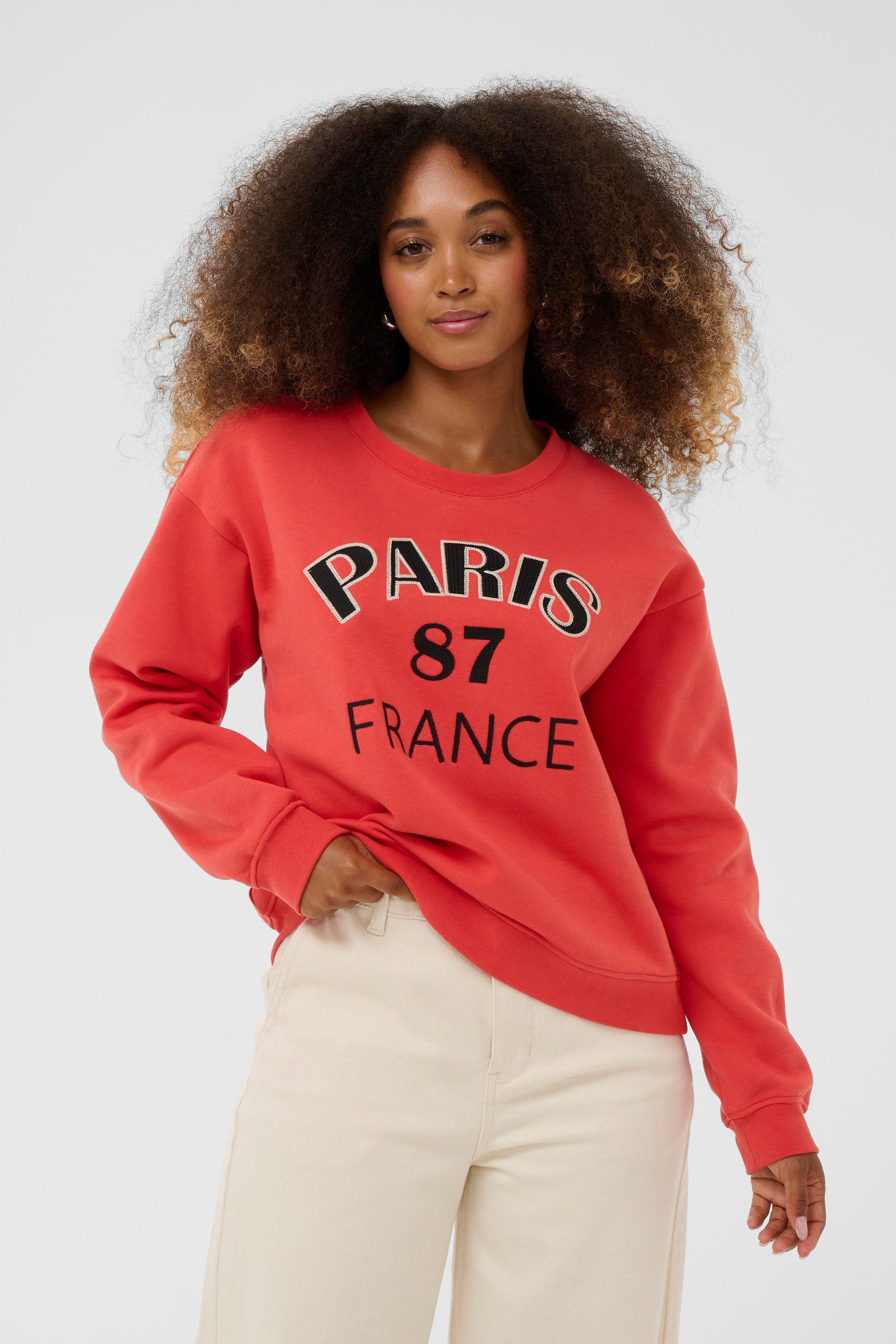 Cream Fleecepullover Sweatshirt CRBisa