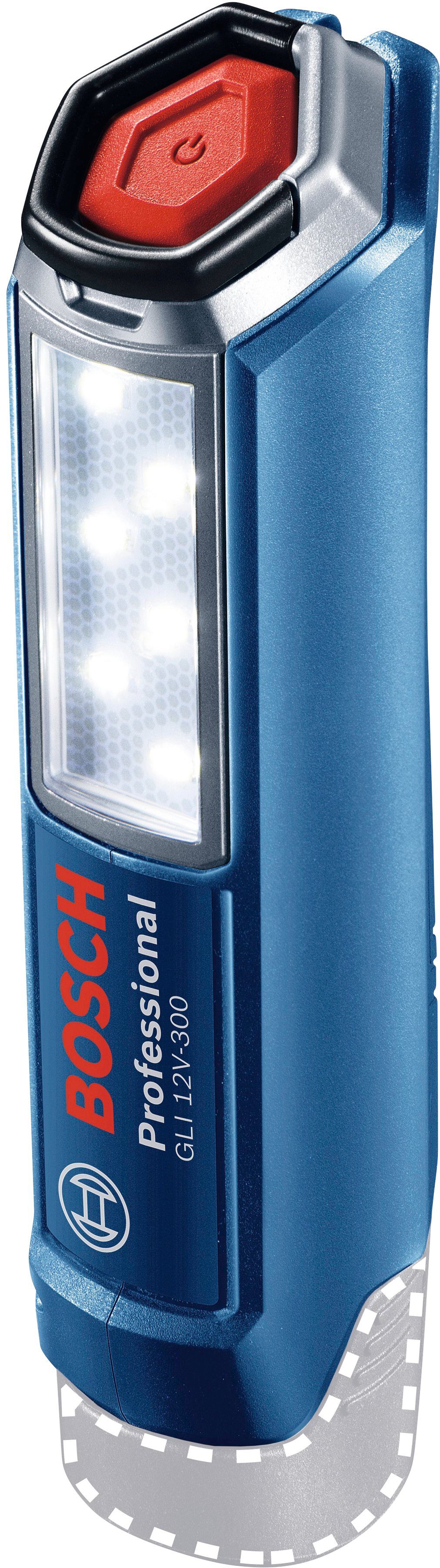 Bosch 12V-300, V, 300 Arbeitsleuchte Akku LED ohne Professional 12 integriert, GLI lm, fest LED