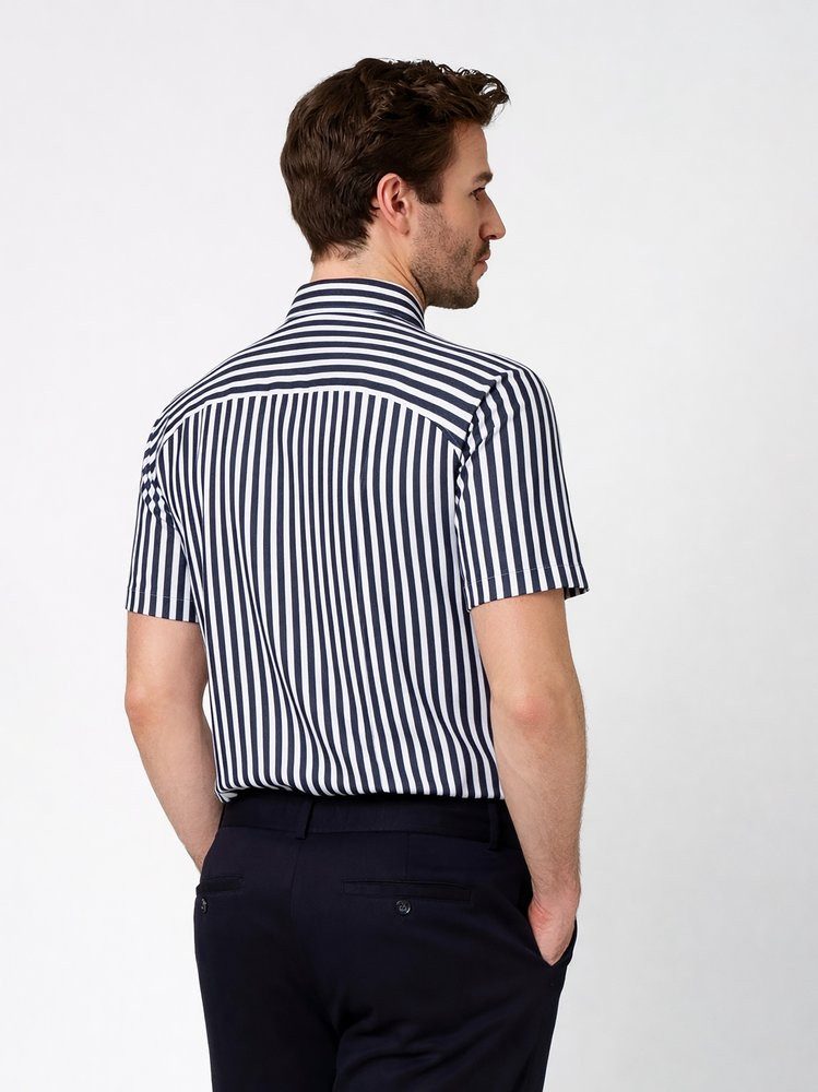 DESOTO Kurzarmhemd Casual Kent 1/2 Jerseyhemd, slim fit, Kentkragen, bügelfrei