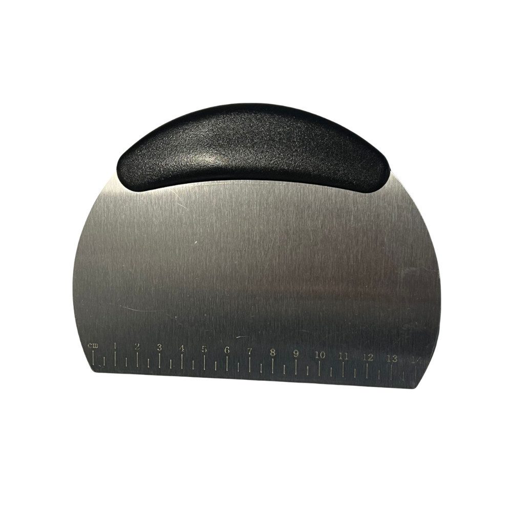 alesvelt Teigschaber Edelstahl Teigschaber 14 cm mit Griff ergonomisch Maßband