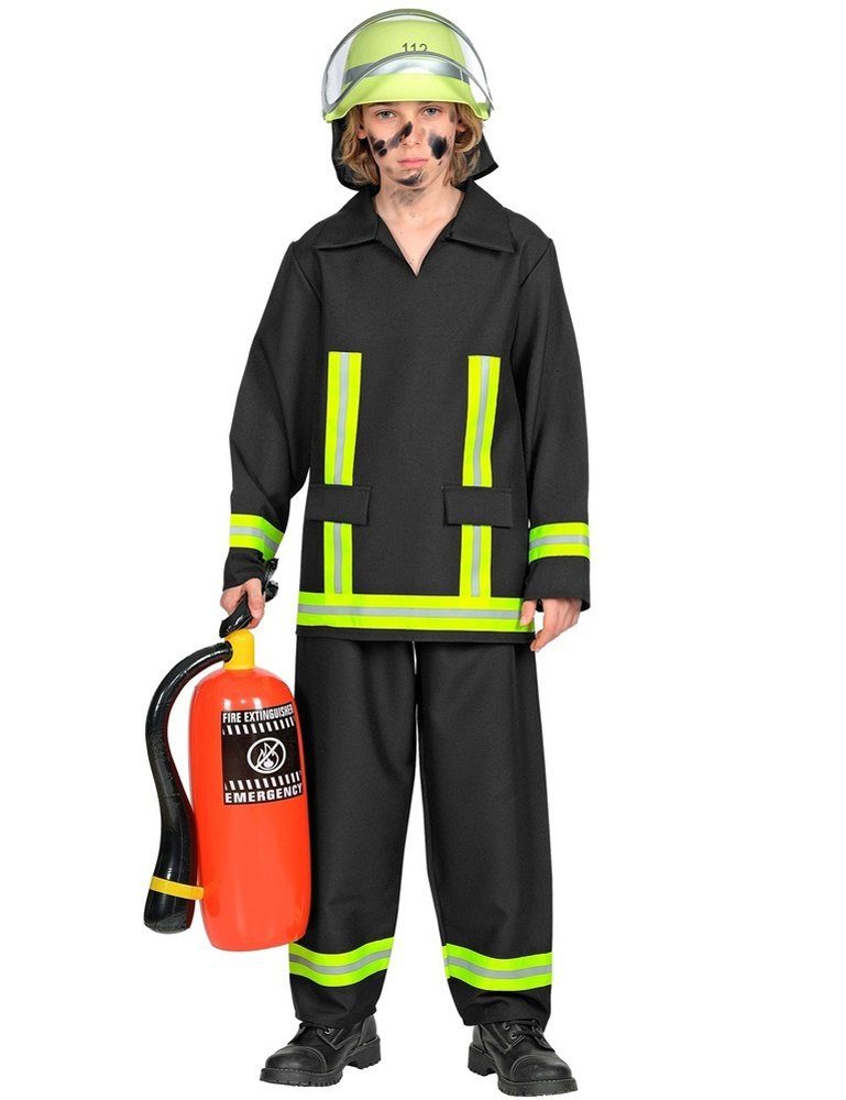 Kostüm Feuerwehrmann Nicolas Kostüm für Jungen - Schwarz Gelb - Tolle Uniform Панельная обшивка Fireman Fasching Mottoparty Kindergeburtstag