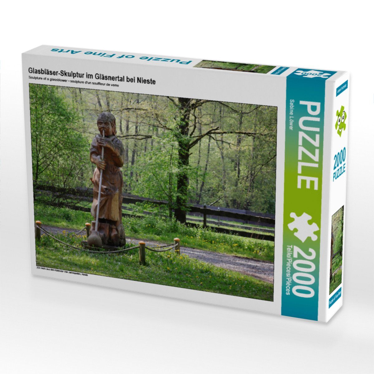 Lege-Größe Glasbläser-Skulptur Teile 2000 Puzzleteile x Sabine Foto-Puzzle CALVENDO Gläsnertal Puzzle 90 im Löwer, Nieste 2000 cm Bild CALVENDO Puzzle bei von 67