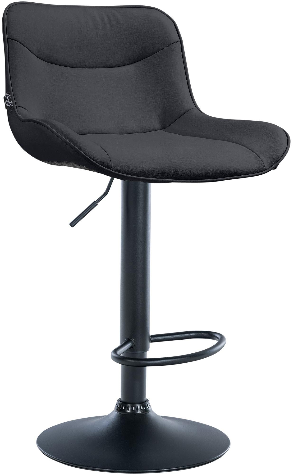 furnicato Barhocker Vonore 85-106 cm schwarz (1 St), Höhenverstellbarer Tresenhocker mit 360° Drehfunktion für die Küche