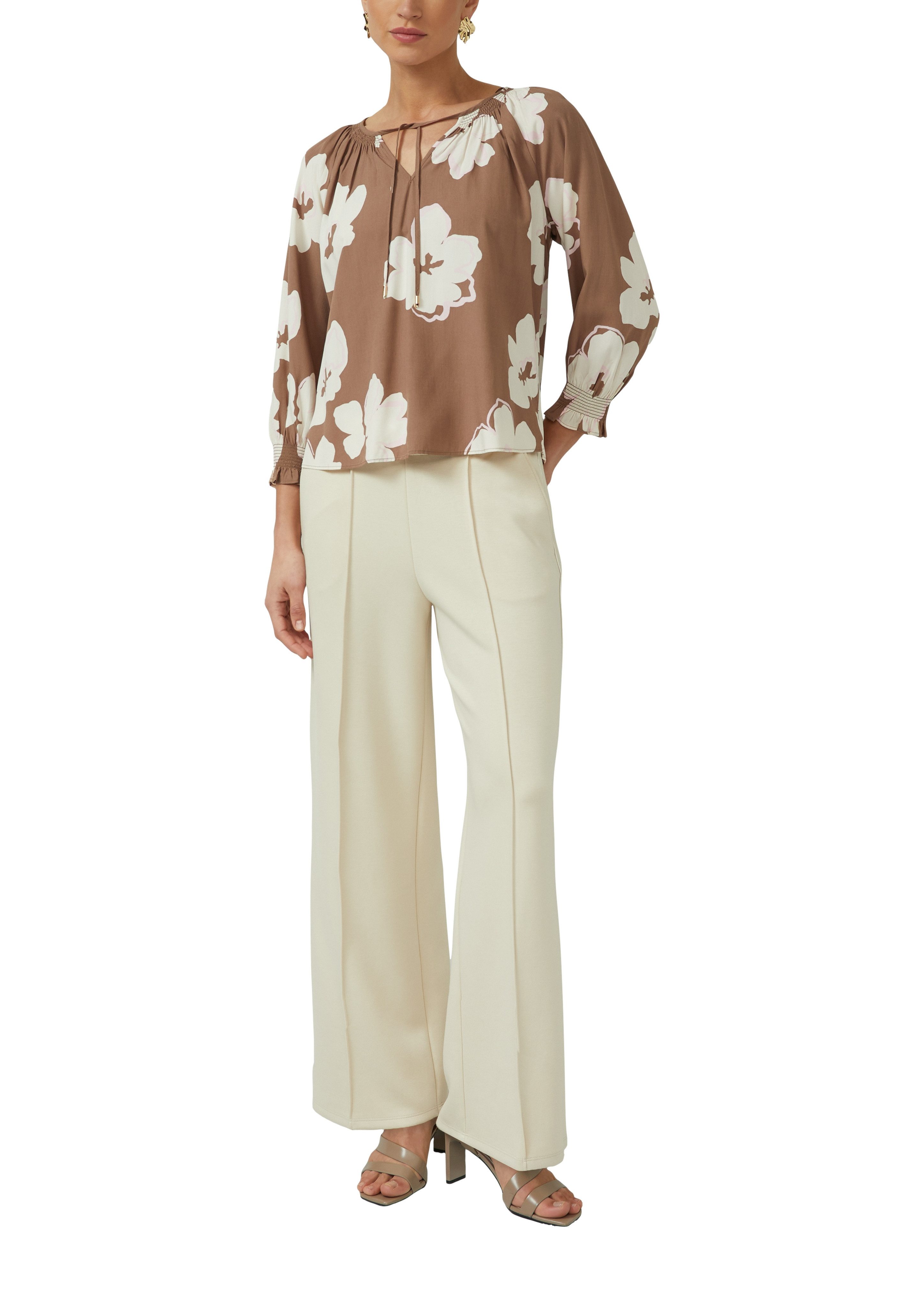 s.Oliver BLACK LABEL Langarmbluse mit floralem Muster günstig online kaufen