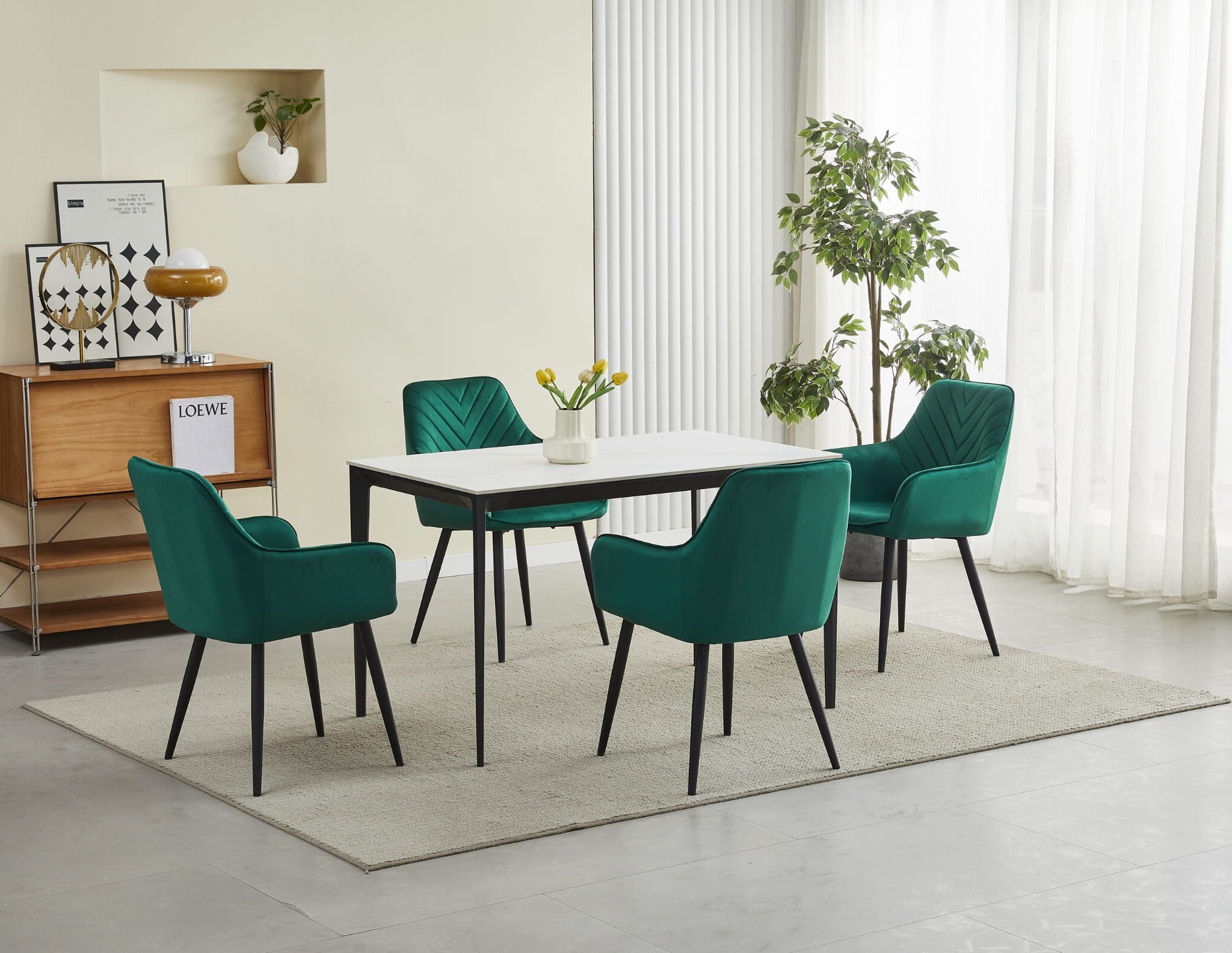 Home Collective Esszimmerstuhl Küchenstuhl, Polsterstuhl, Schminktisch günstig online kaufen