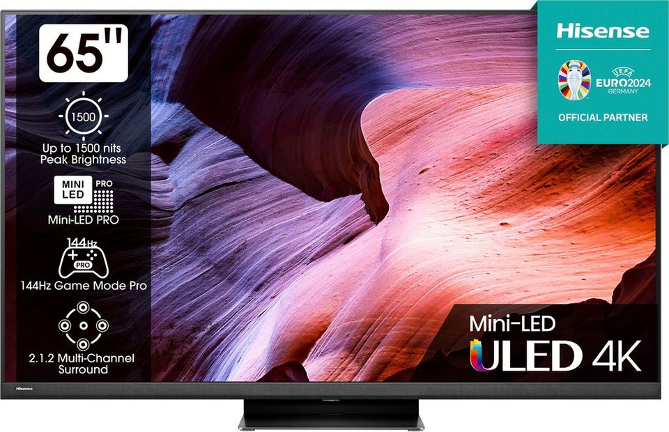 Smart-TV) HD, (164 cm/65 Hisense 4K Zoll, Ultra Mini-LED-Fernseher 65U8KQ